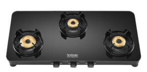Hindware Gas Stove 3 Burner Glass Gas Stove