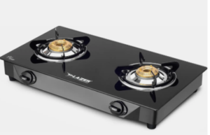 LAZER Gas Stove 2 Burner Glass Gas Stove