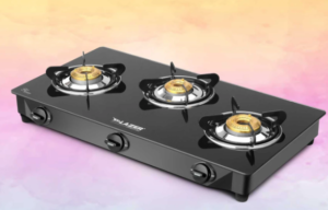 LAZER Gas Stove 3 Burner Glass Gas Stove